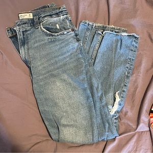 Abercrombie Ankle Straight Ultra High Rise Jeans